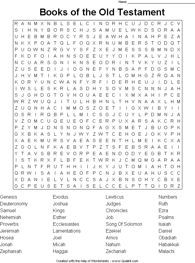 Bible Word Search Puzzles