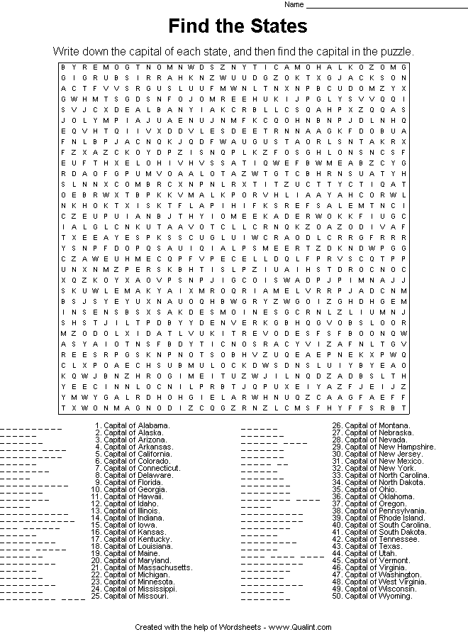 Sample Worksheets Made With Wordsheets The Word Search.